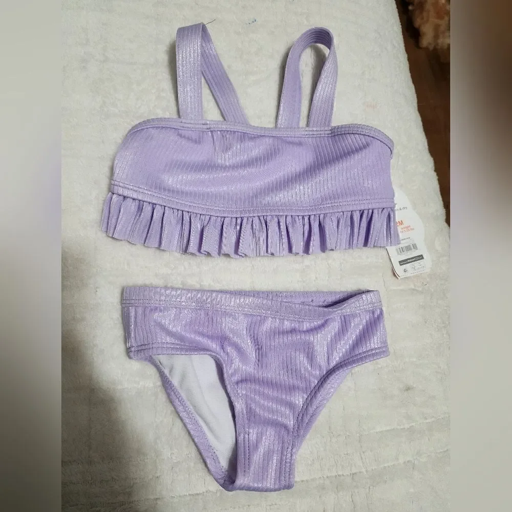 NWT Wonder Nation Baby and Toddler Girl Bikini SwimSet. Size 12M